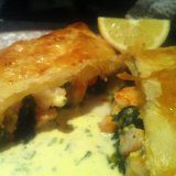 prawn and spinach pastries