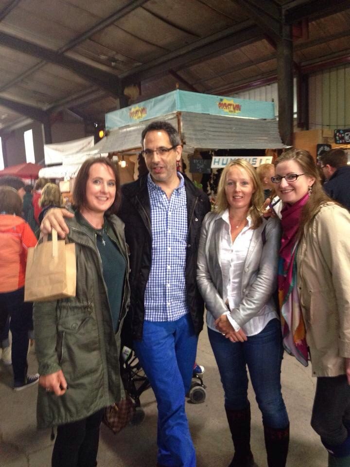 Meeting Yotam ottolenghi at Litfest with Mairead Jacob and Alex Cashman.