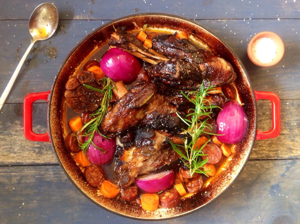 Rioja Braised Lamb Shanks with Rosemary & Garlic by Lorraine Pascale.