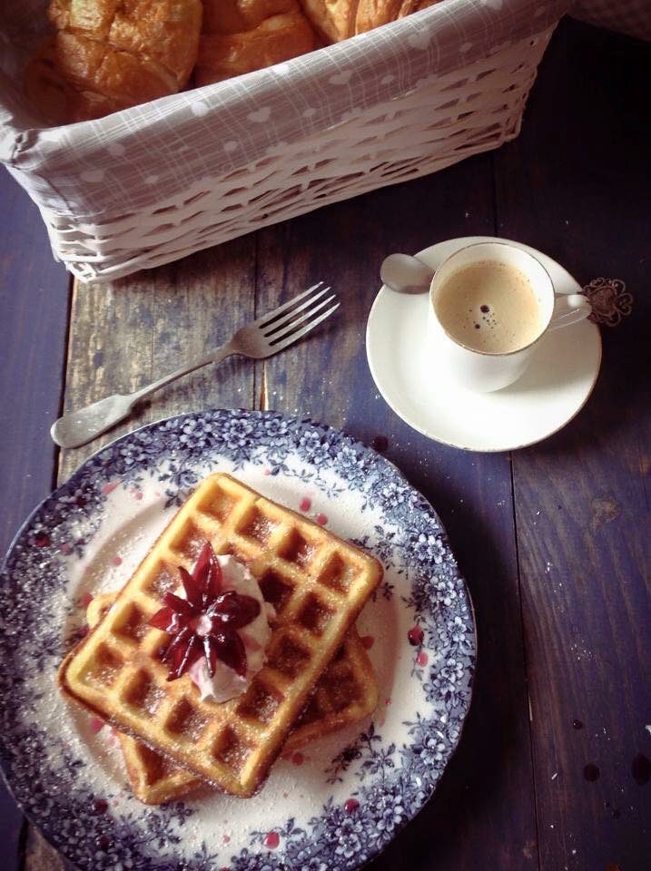 Waffles are a favourite on a Sunday morning :)